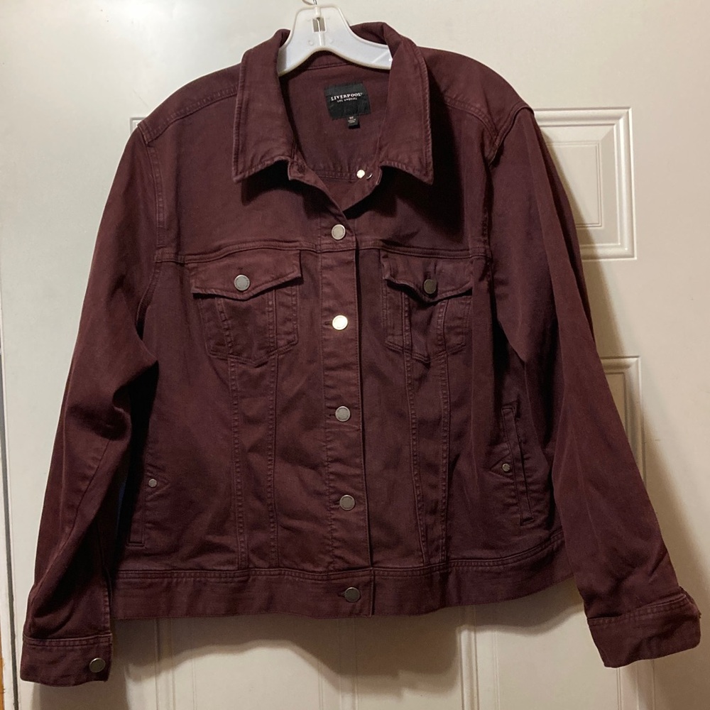 Liverpool‎ Maroon Jean Jacket 3X